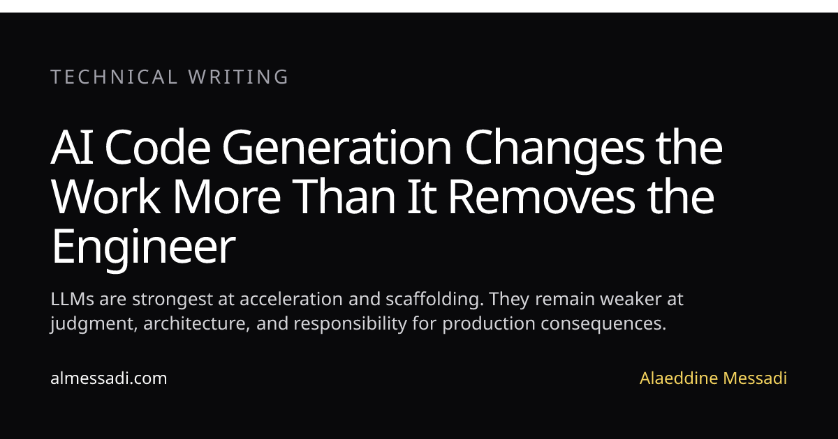 AI Code Generation Changes the Work More Than It Removes the Engineer ...